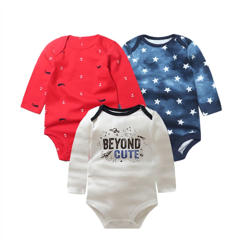 3pcs/lot Newborn Baby Underwear Set 100% Cotton Baby Boys Girls Pajamas Infant Clothes Long Sleeve Underwear Baby Clothes