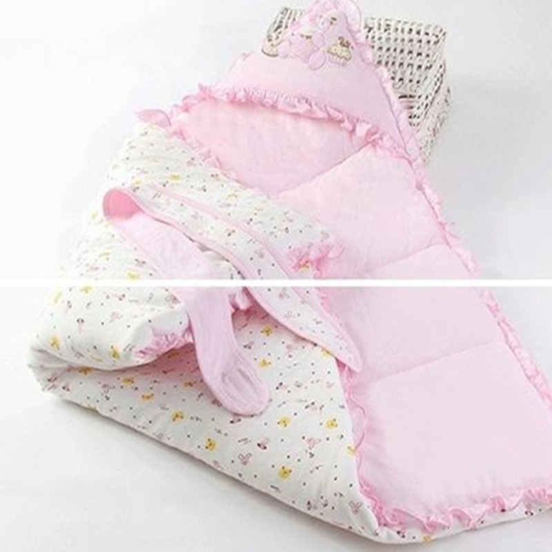 Autumn Winter Baby Sleeping Bag Cotton Envelope Blankets Cartoon Newborn Swaddle Wrap