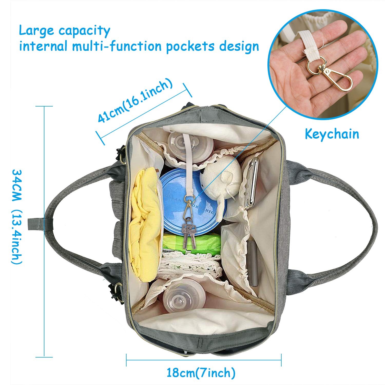 Maternity Backpack Bag, Waterproof for Kids, Large Capacity, Stroller USB Interface