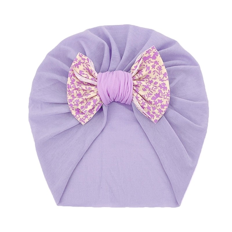 Baby Hat Bows Knot Hat Floral Bowknot Knit Newborn Bonnet Headwear