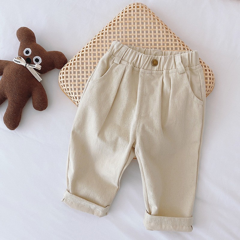 Infant casual pants spring and autumn children's pants solid color fashion baby boys pants korean baby clothes kids pants