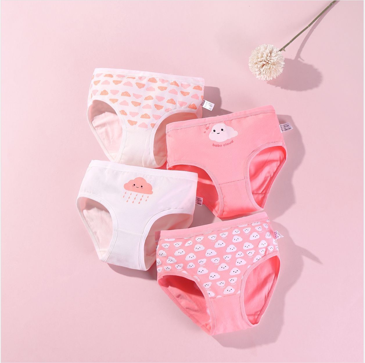 4 Pieces/Lot 2-12Y Children Underwear Cotton Girls Panties Cute Pattern Kids Boxer Briefs Child Soft Girl Pants safety pants