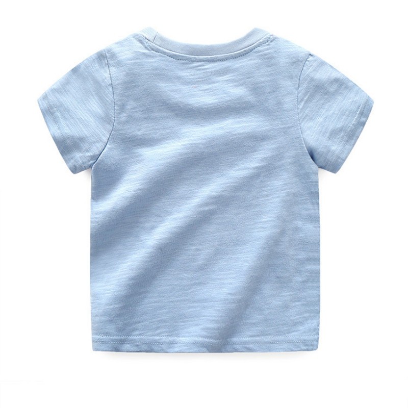 Summer Boys Short Sleeve T-shirt Casual Style Breathable Kids Tops Cotton Boys Clothes Fashion Tops 2-7 Years For Baby