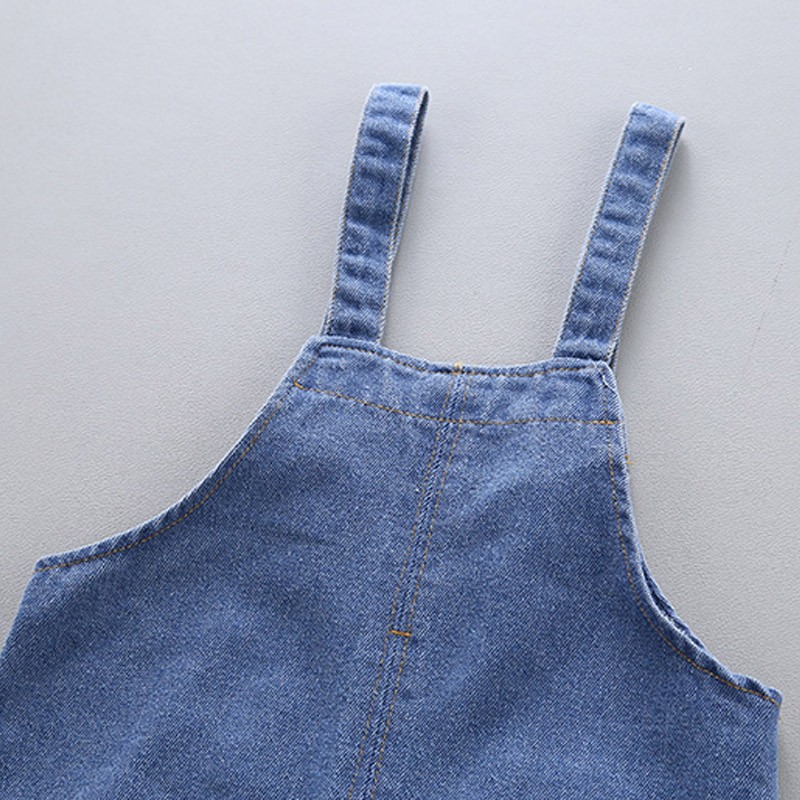 korean style summer children kids young girls denim overalls boys jeans cotton denim baby girl jumpsuit casual loose overalls