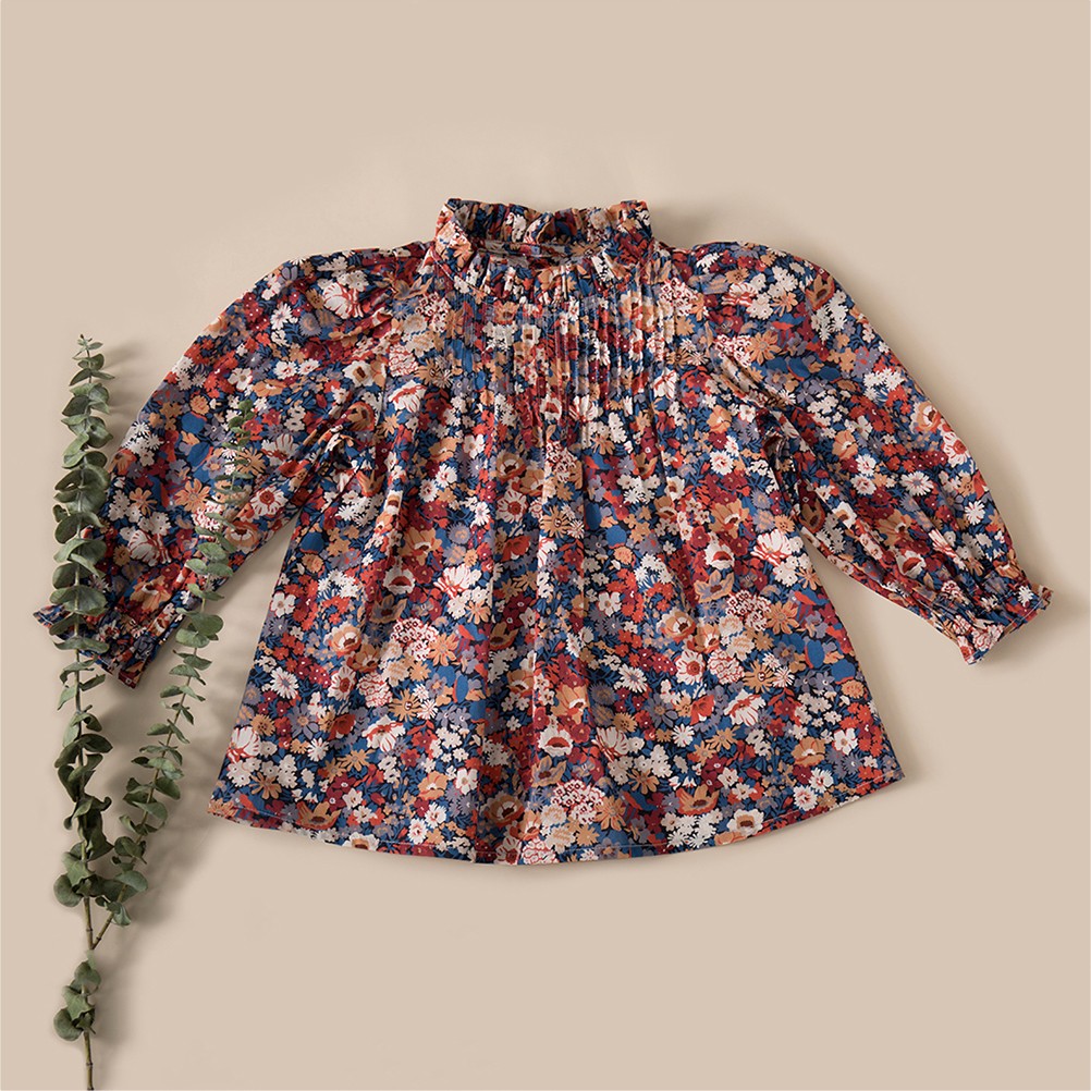 Vintage Floral Baby Girl Jumpsuit Cotton Long Sleeve Spring Baby Girl Romper Toddler Girl Clothes Princess Baby Girl Clothes