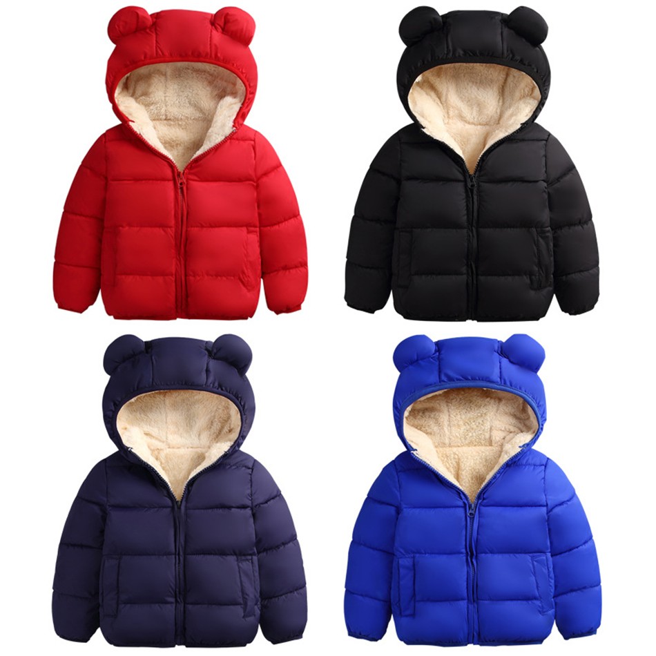 Winter Baby Girls Sweater Coats Fashion Boys Cute Ear Hooded Sweaters 2021 Autumn Baby Clothes Infant Tops Outerwear JYF