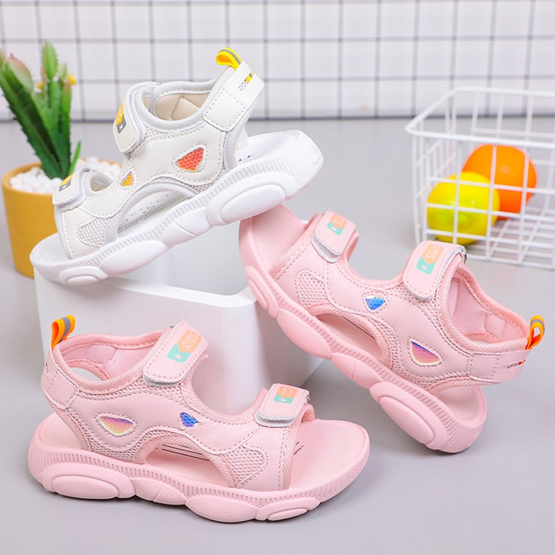 Princess girls sandals baby new pink sports sandals 2022 children summer fashion shoes students anti-slip peep toe beach shoes