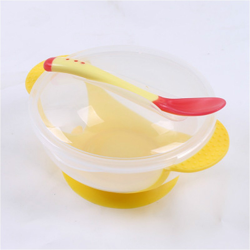 Baby Dish Set Training Bowl Spoon Cutlery Set Dinner Bowl Learning Dishes With Suction Cup Children Training Dinnerware