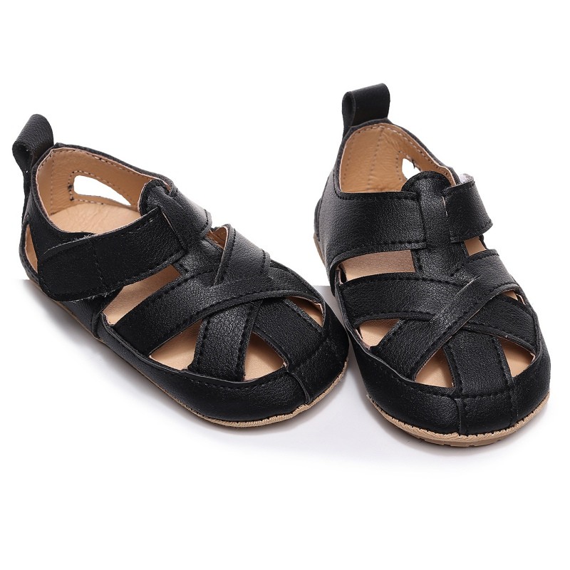 Summer Infant Sandals Children Kids Baby Girls Boys Hollow Out Cross Strap Leather Beach Roman Sneaker