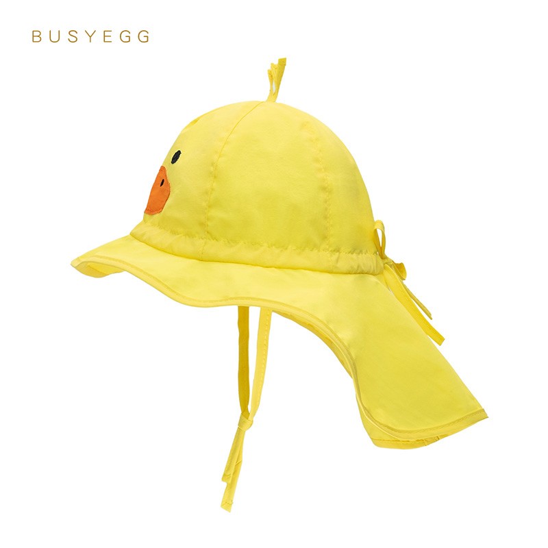 summer cartoon yellow duck baby girls boys bonnet caps adjustable beach accessories kids sun hat panama children hat casquette