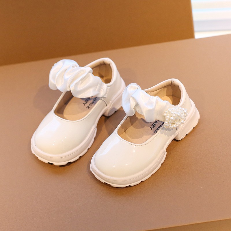 Patent leather girls school shoes spring and autumn new fashion show little girls leather shoes soft sole baby boy children shoes