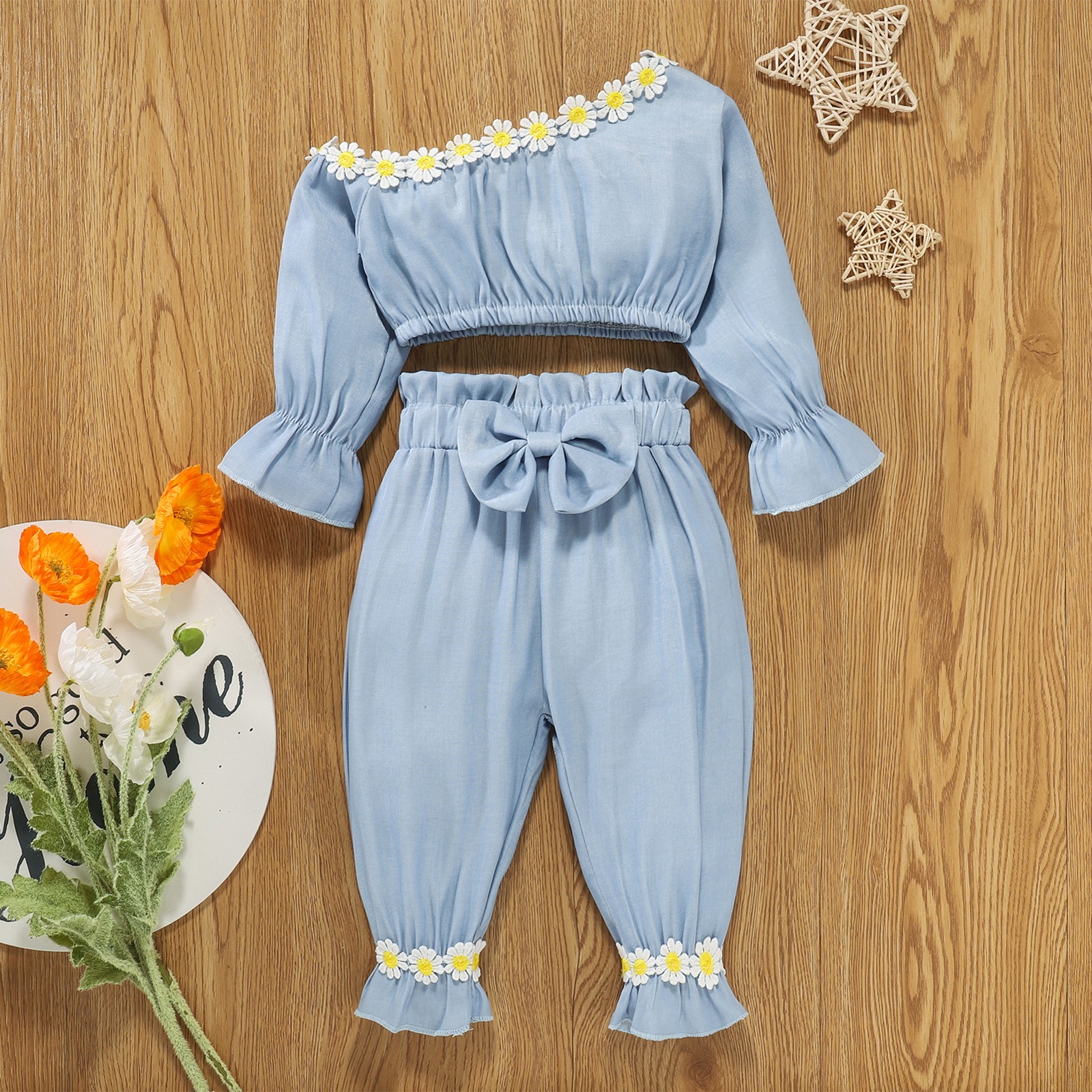 Ma&Baby 3-24M Newborn Infant Baby Girls Clothes Set Long Sleeve Floral Tops Pants Outfits Fasion Baby Autumn Spring Costumes D11