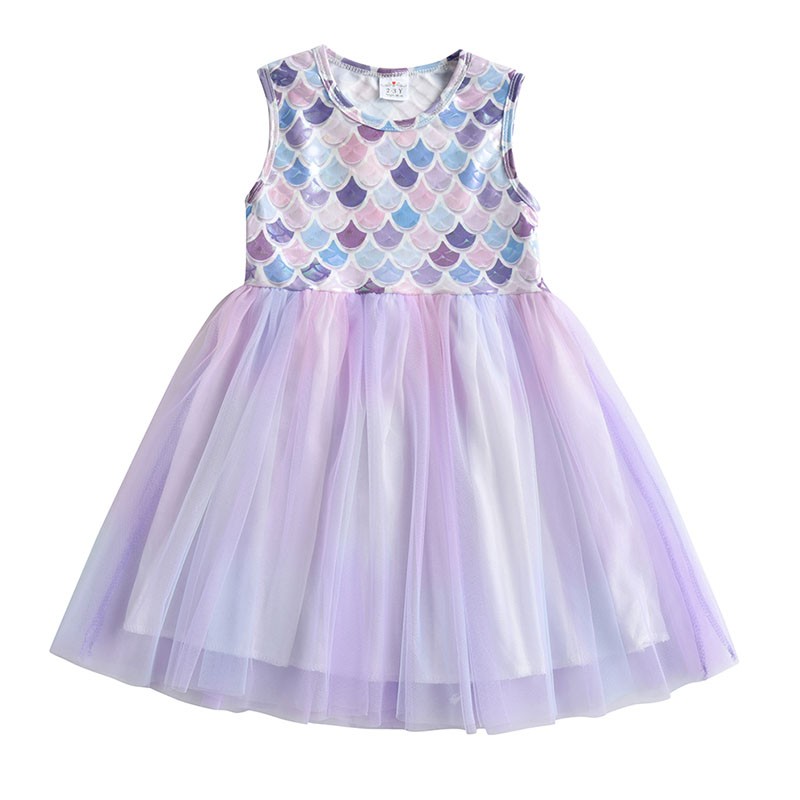 DXTON New Girls Dresses Summer Bow Tutu Princess Dress for Kids V-neck Wedding Party Girls Costumes Elegant Girls Dress 3-8y