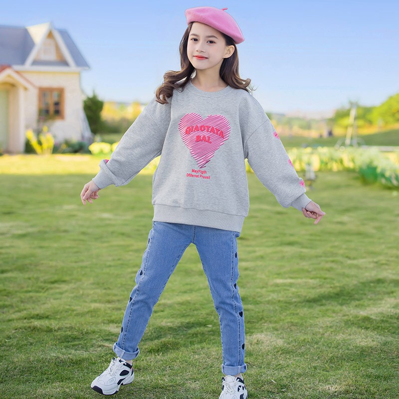 WKPK 4-18 years old girls clothes teenage new spring autumn kids suit comfortable outdoor sports children's casual clothes