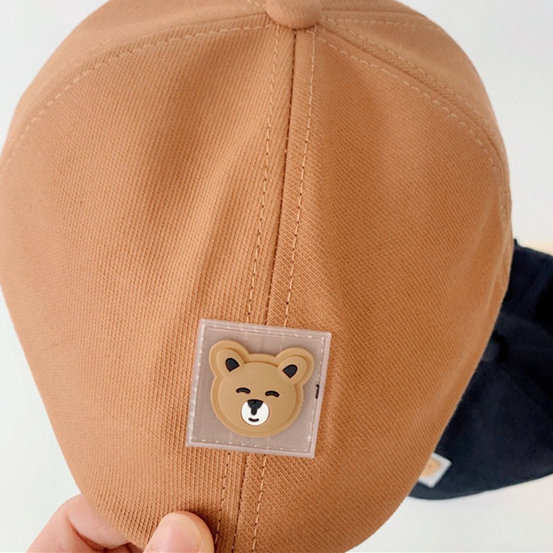 MILANCEL 2022 Spring New Kids Hat Bear Pattern Girls Casual Solid Hats Boys Caps Korean Cotton Children Hat