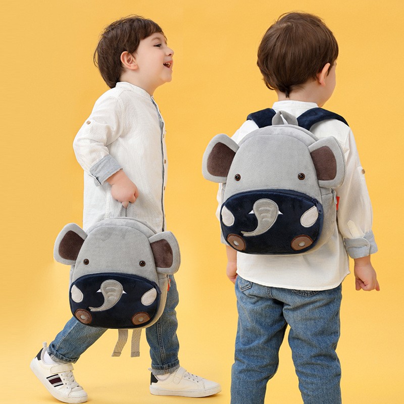 Fashion Children's School Bags 3D Cartoon Print Plush Kids Backpack Kindergarten Boys and Girls School Bags Mini Backpack Book Bag