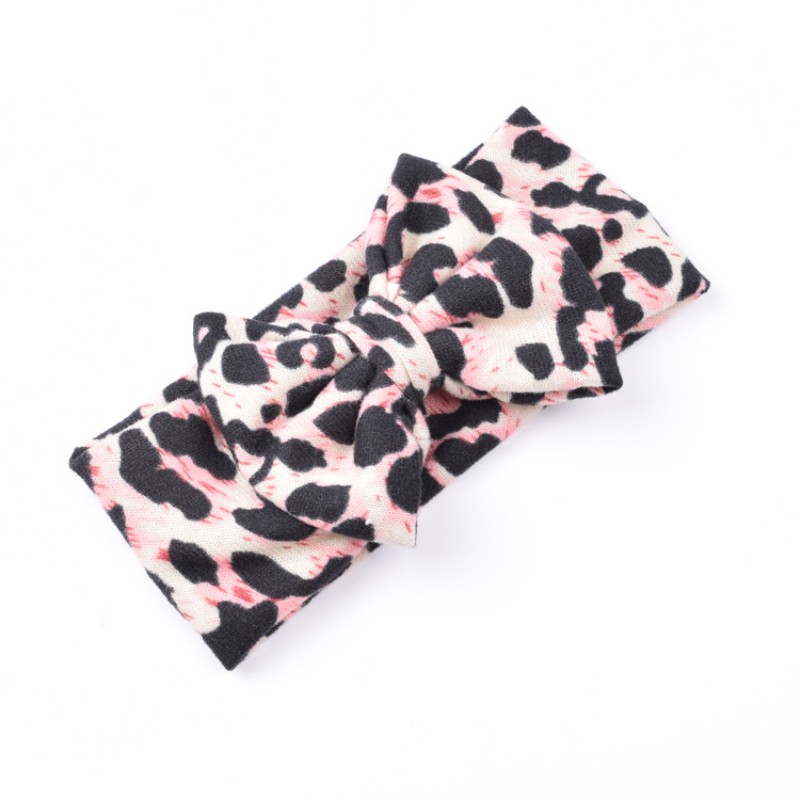 2022 Fashion Baby Headwear Classic Headbands for Girls Children Leopard Hair Band Bow Stretch Hair Accessories Kids Infant