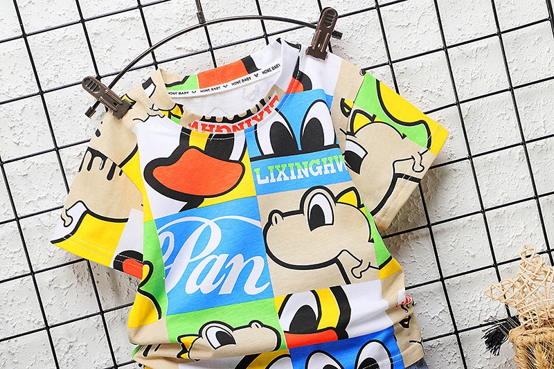 New Boys Clothes Summer Newborn Baby Girl Clothes Children Cartoon Sport T-shirt + Shorts 2pcs/set Infant Costume Kids Tracksuit