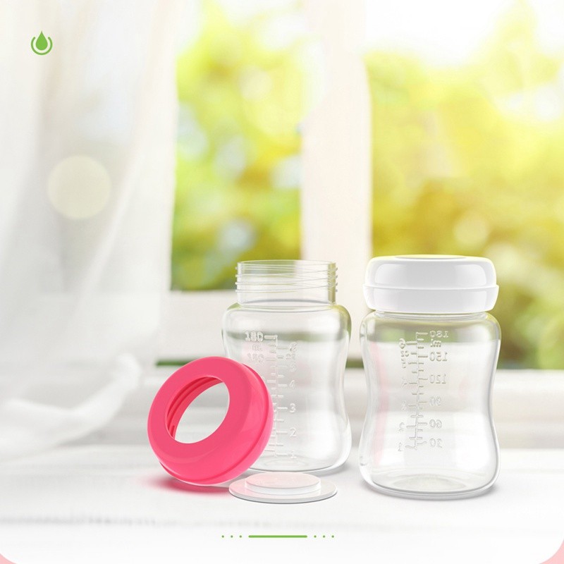 Wide caliber breast milk storage bottle 1pc 180ml fresh-keeping baby food storage bottle BPA free leak-proof refrigerated safe