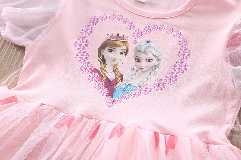 Hot Korean Summer Baby Clothes Frozen Elsa Kids Dresses for Girls Party Wear Flower Girl Dress for Wedding Party Korean Dresses