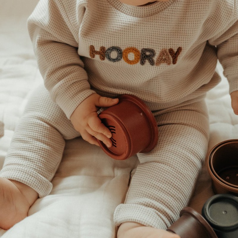 Spring Autumn Baby Sweatshirt Suit Baby Girl Boy Cotton Set Embroidered Letters Kids Pajamas Suit Newborn Baby Boy Girl Outfits