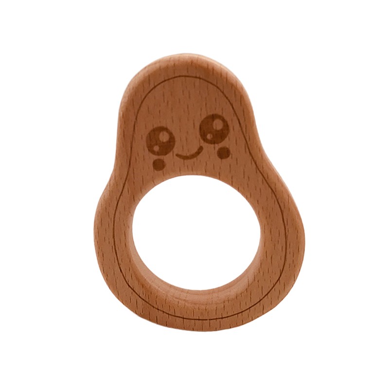 Kisstether 10pcs/lot Food Grade Beech Wood Teething Baby Teether Baby Toys Diy Making Wooden Rings Teething Toy