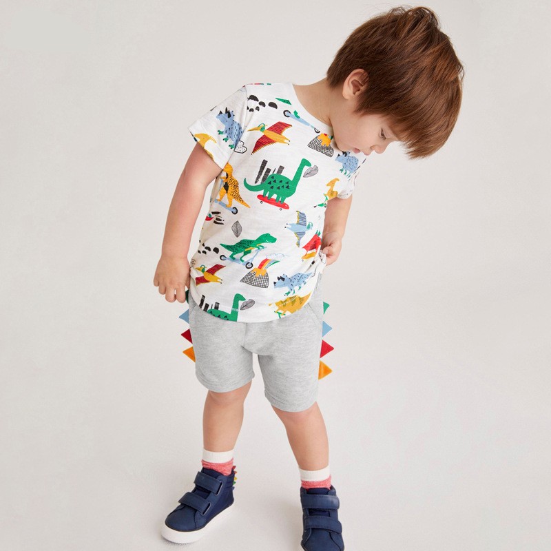 Kids Summer Clothes Boys Girls Cotton T-Shirts Sets Princess Girl Unicorn Printing Suits Children Boy Lapel Tops Pants Clothes