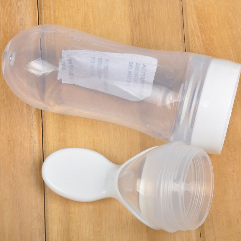 Newborn Baby Silicone Feeding Bottle Training Rice Spoon Baby Cereal Food Supplement Safe Tableware