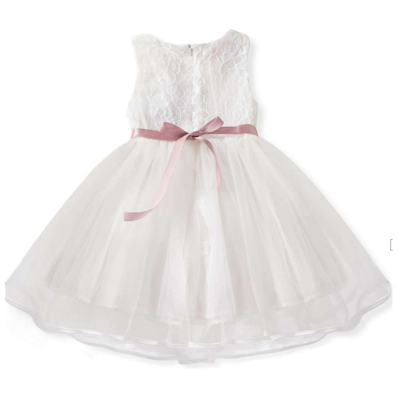 1-5Y Summer Girls Dress 2022 New Sleeveless Princess Dress Korean Style Stitching Lace Children Dress Vestidos G0025