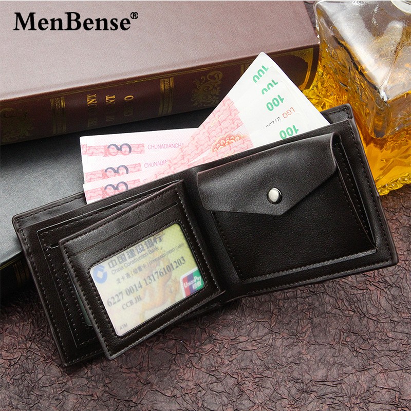 New Leather Men Wallets High Quality Zipper Short Desigh Card Holder Male Purse Vintage Coin Holder Men Wallets Cards Protectors