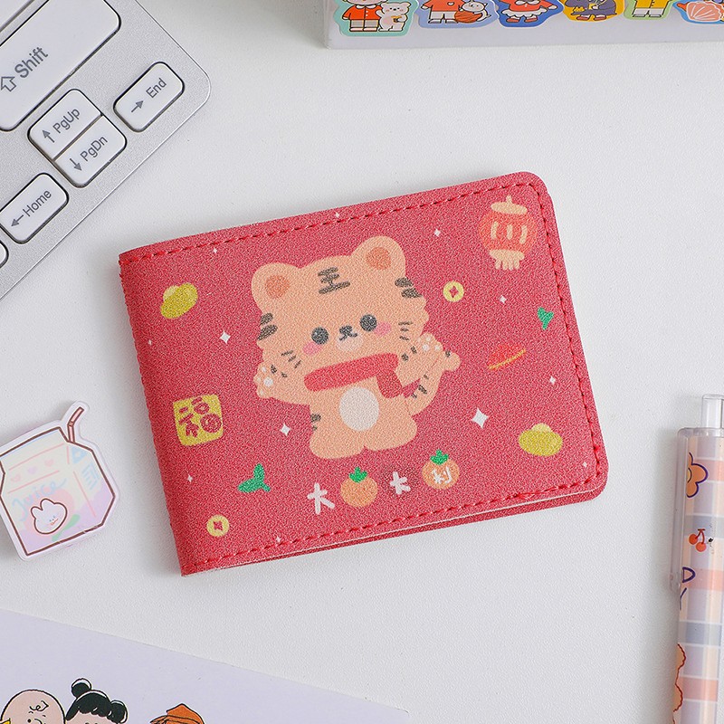 Kawaii Cat Leather Card Wallet for Women Cute Rabbit Cards Driver License Holder Credit Card Protective Sleeve 4 Card Slots