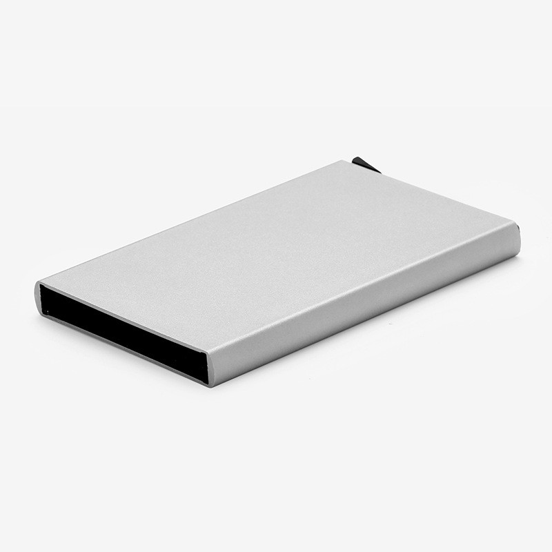 Anti-theft ID Credit Card Holder Porte Carte Thin Aluminum Metal Wallets Pocket Bank Box Women Men Credit Card Box