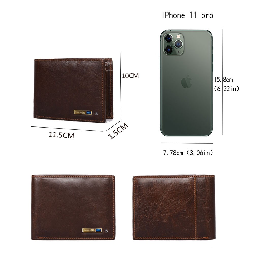 SmartLB Smart Fashion Wallet GPS Bluetooth Tracker Gift for Father's Day Slim Credit Card Holder Inscription