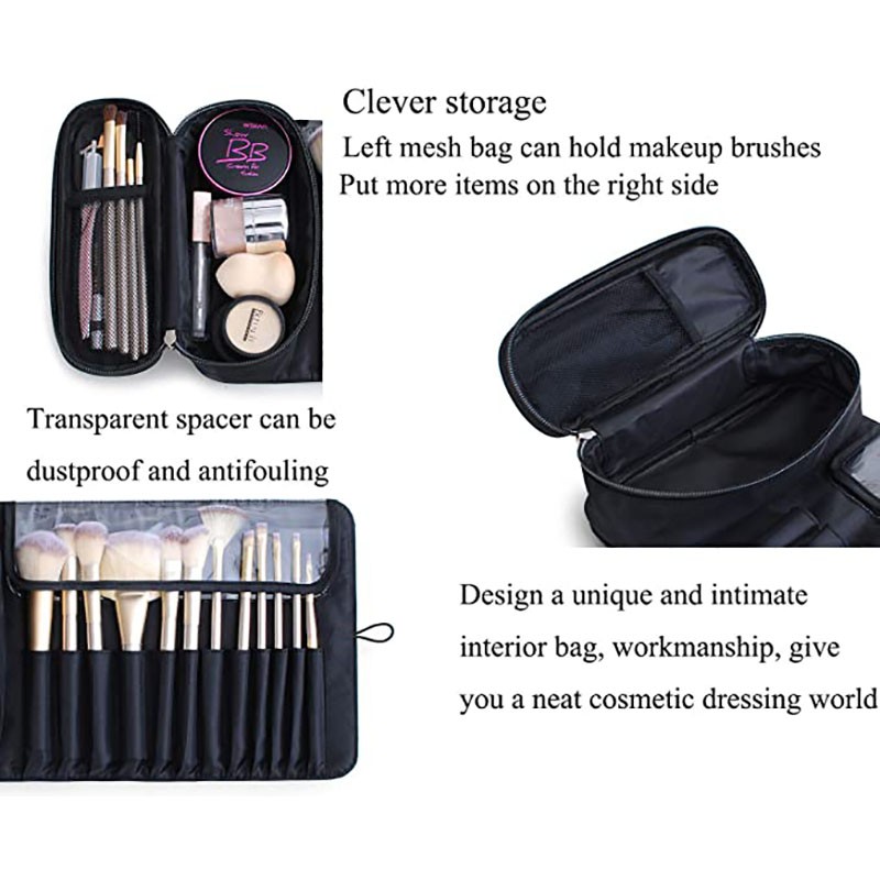 Roll up Women Professional Cosmetic Bag Multifunctional Cosmetic Brush Case Pouch Travel Waterproof Cosmetic Tools Organizer