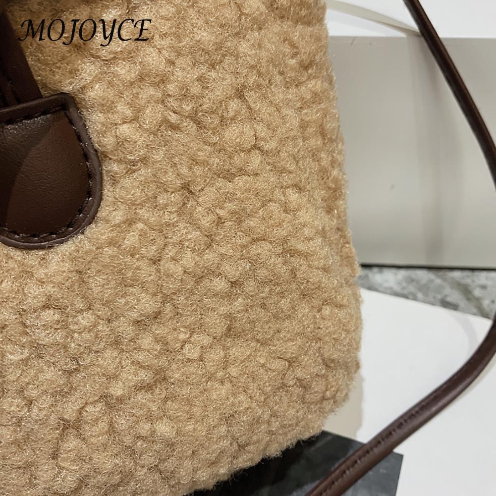 Square Box Women's Retro All-match Small Bag Luxury Wool Messenger Shoulder Bags Lamb Hair Shoulder Bag