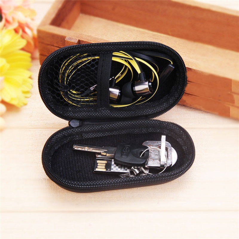 Headphone Holder Coin Purse USB Cable Key Organizer Carrying Case Hard Bag Earphone Pouches Storage Cases