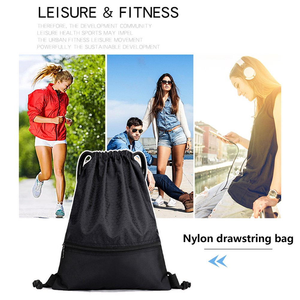 Large Capacity Nylon Shoulder Bag for Men and Women Portable Large Capacity Backpack Travel Bag School Bag Black Special Sale