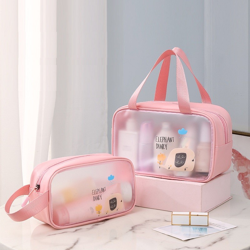 1PC PVC Women Cosmetic Bag Large Capacity Makeup Bag Waterproof Transparent Cosmetic Organizer Storage Bag Clear Cosmetic Bag