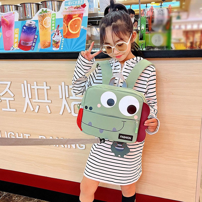 As Kindergarten School Bag Boys Girls Light Ridge Protection Backpack Cartoon Anti-lost Bag Kid Messenger Shoulder Bag