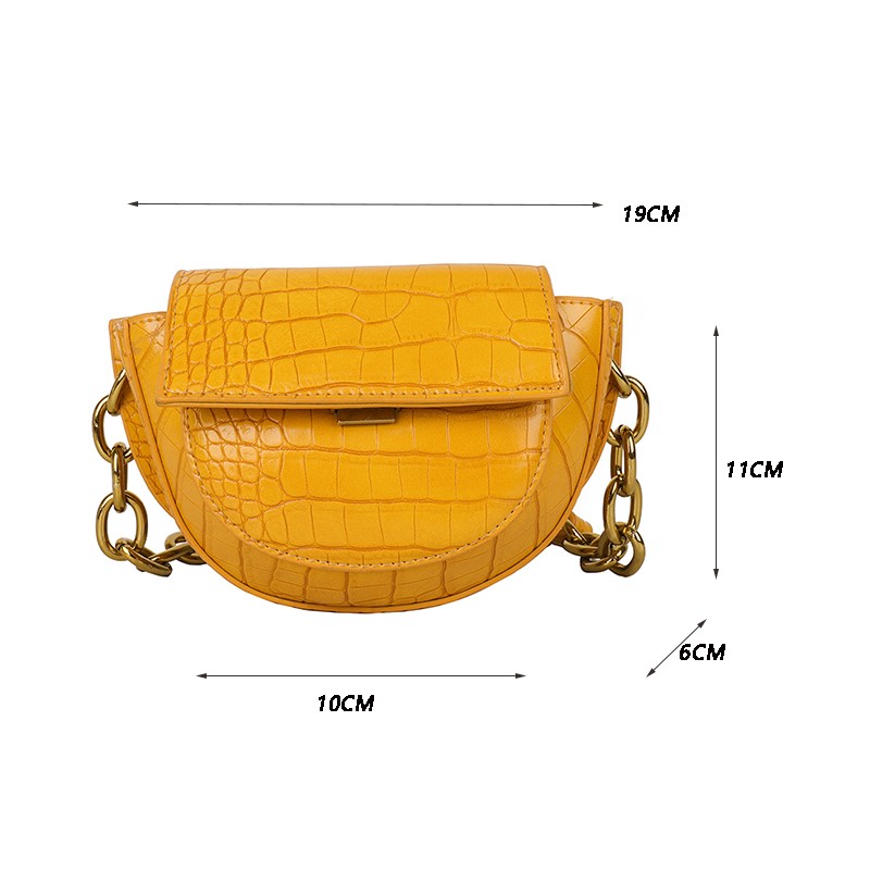 Elegant Bags For Women Classic Ladies Shoulder Bag Chains Messenger Package Designer Pu Leather Crocodile Leather Crossbody Vintage Package