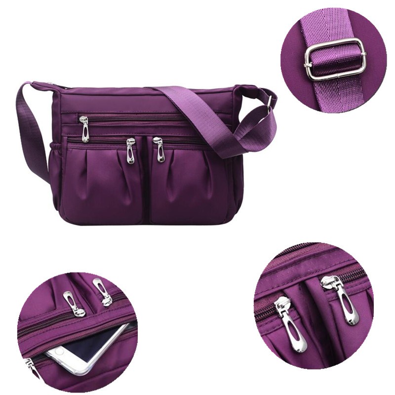 Nylon diagonal cross bag youth fashion casual version ladies large capacity shoulder bag waterproof solid color bag