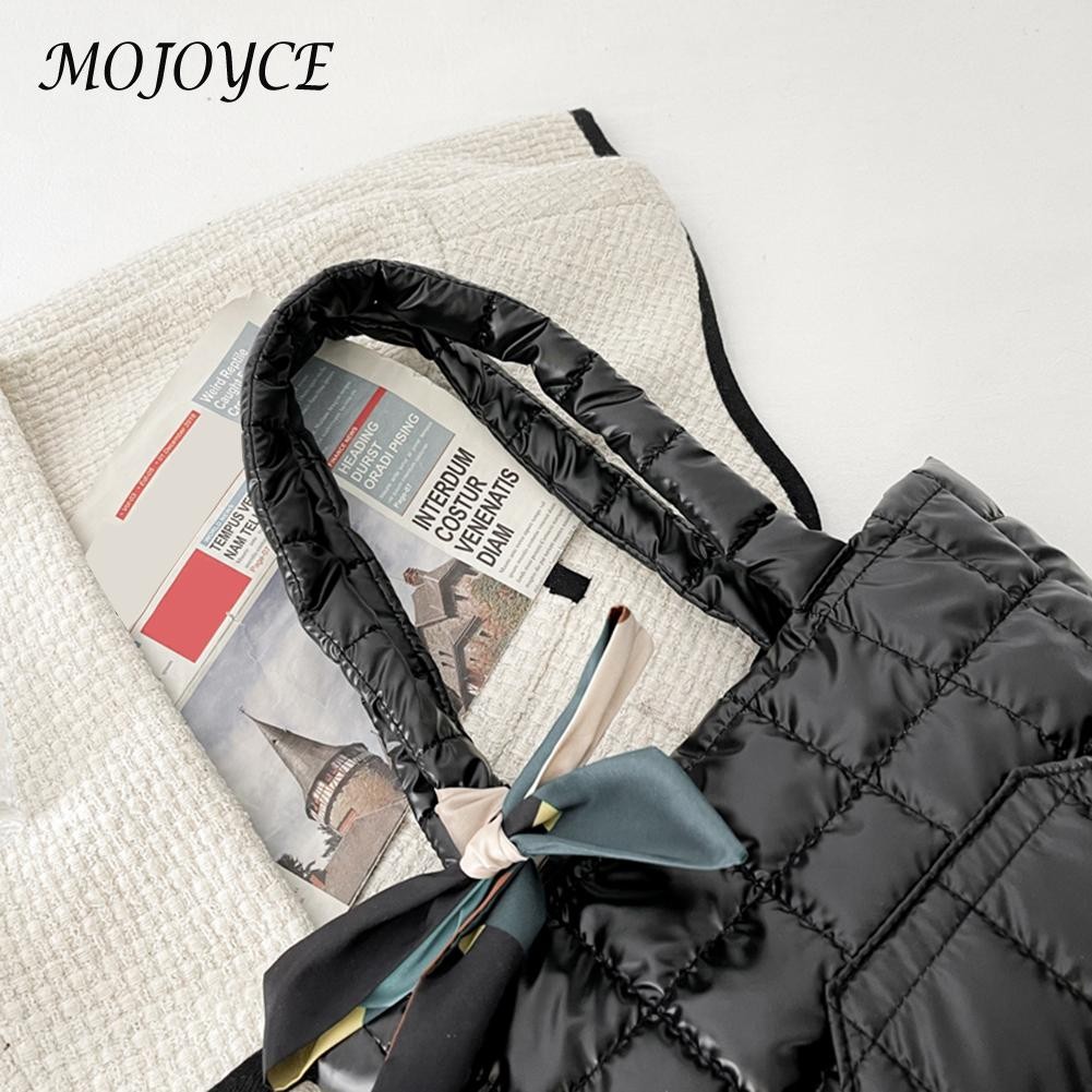 Fashion Oxford Cloth Bag Retro Straddle Bag Down Feather Handbags Women Fashion Solid Color Underarm Bag