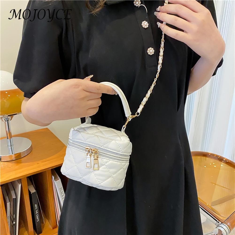 Female Diamond Lattice Chain Messenger Bag Casual PU Leather Crossbody Bags Small Shopping Bags For Women Gifts