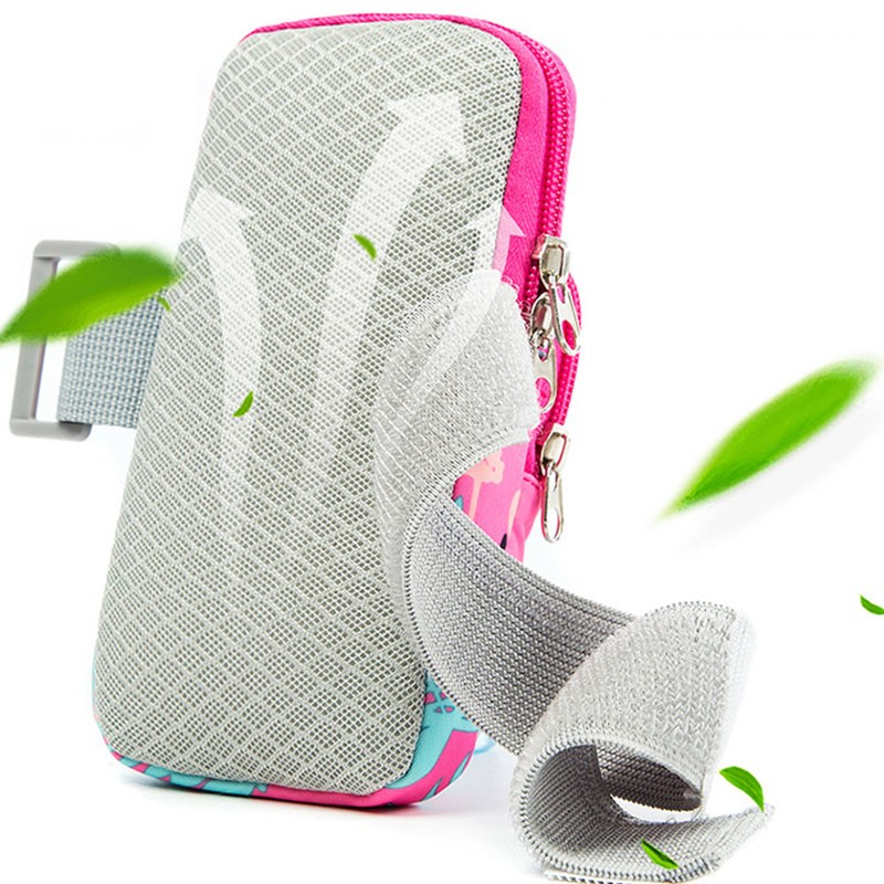 Mobile Phone Arm Bag Flamingo Flower Print Outdoor Sports Running Armband Handbag Holder Bag Gym Pouch for iPhone 12 11 Pro Max