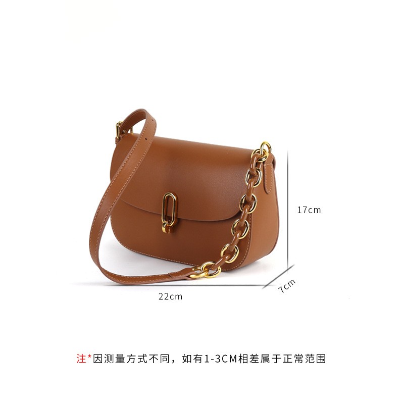 2022 high quality spring new fashion simple leather saddle bag specialized lock women's shoulder bag messenger bag best small gift