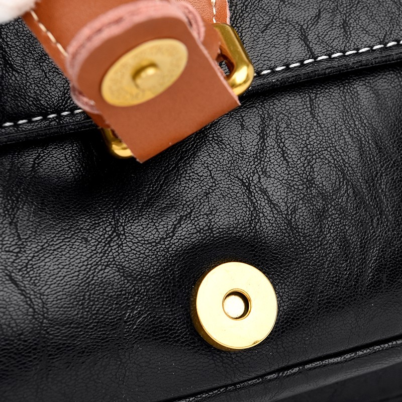 Fashion Vintage Women Messenger Bag Cowhide and PU Leather Designers Handbag Luxury Women Shoulder Bags Female Crossbody Bags