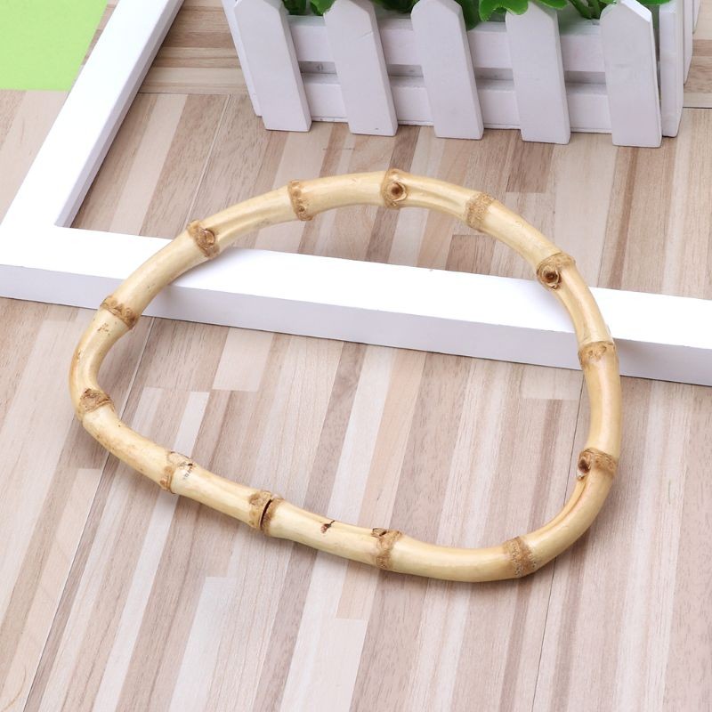 New 1pc D Shape Bamboo Bag Handle For Handmade Hand DIY Tote Purse Frame Making Bag Hanger Accessories Parts