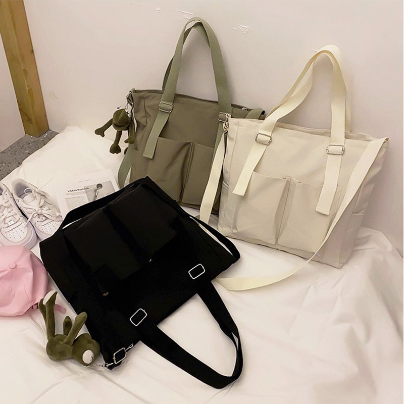 Female shopper bag simple fashion zipper shoulder bags waterproof large capacity tote bags women brand crossbody bag