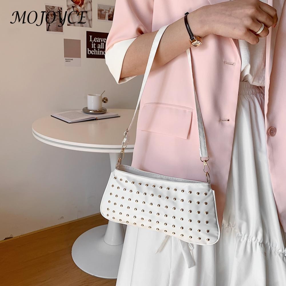 Women Leather Handbag Fashion Rivet Female Underarm Shoulder Crossbody Bags Tote For Women Fashionable Decoration