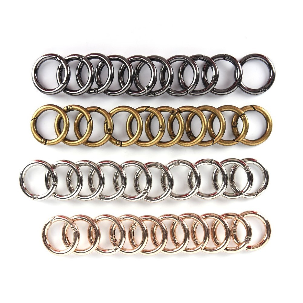 10pcs New High Quality Metal Women Mens Bag Accessories Rings Hook Key Chain Bag Bolsos With Asa Bag Belt